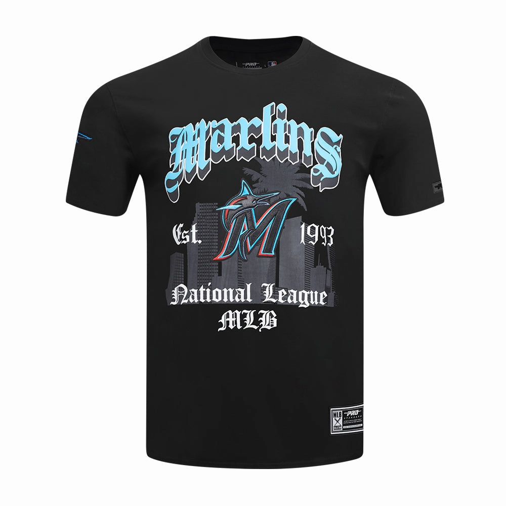 Glider like Bonded seams Miami Marlins Old English Tee -Mens