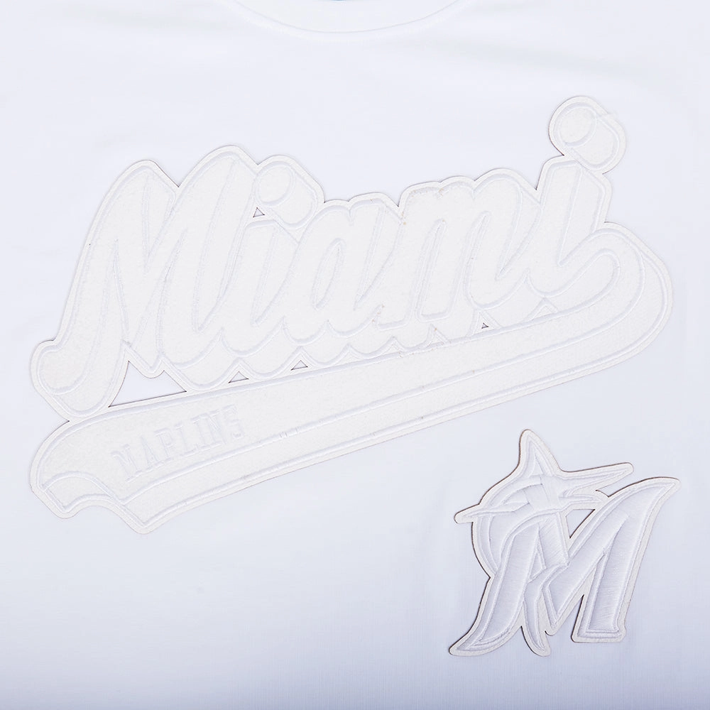 Breathable Style budget-friendly Miami Marlins White Out Tee -Mens
