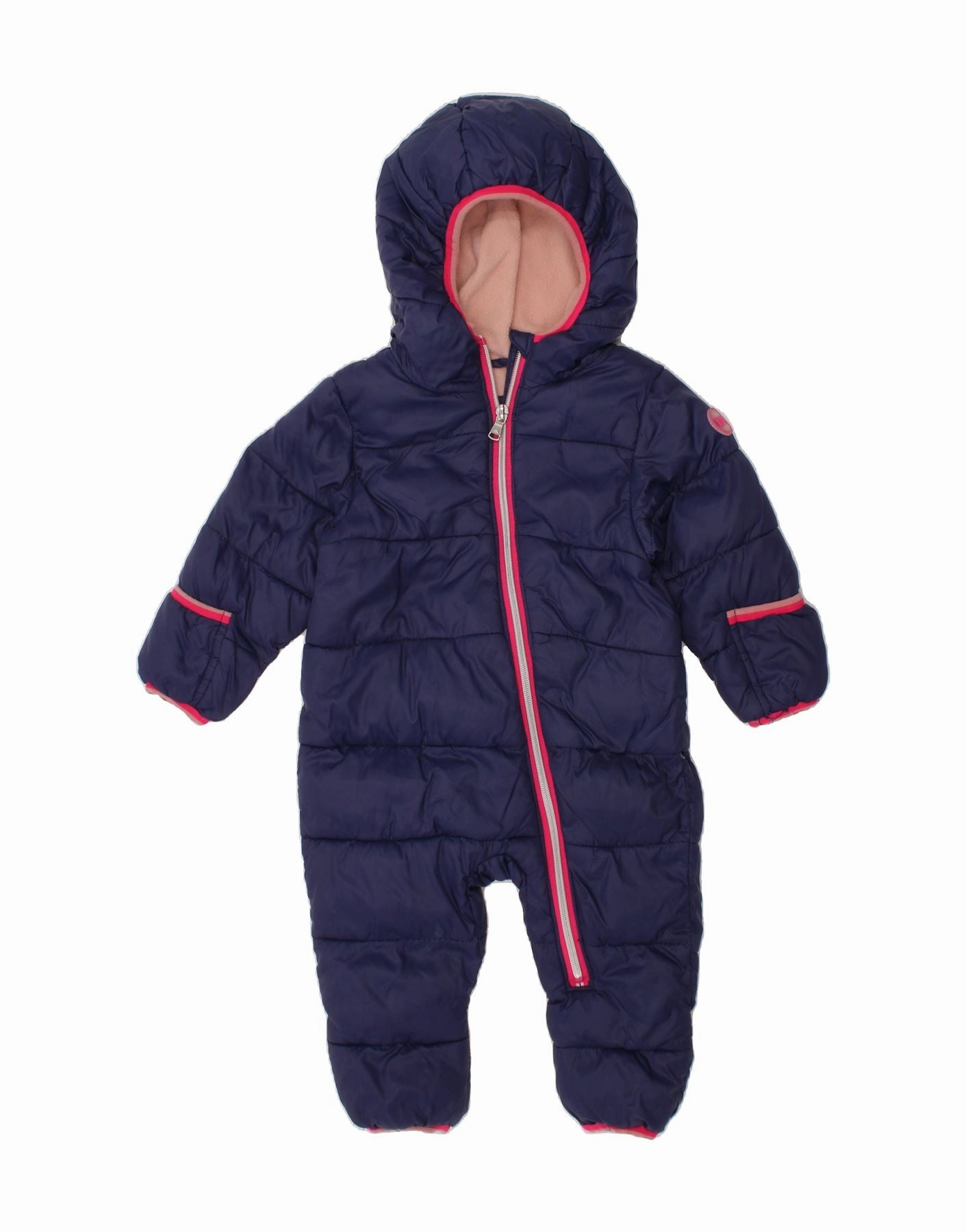 Loose Versatile Casual Outdoor MICHAEL KORS Baby Girls Winter Hooded Jumpsuit 6-9 Months  Navy Blue
