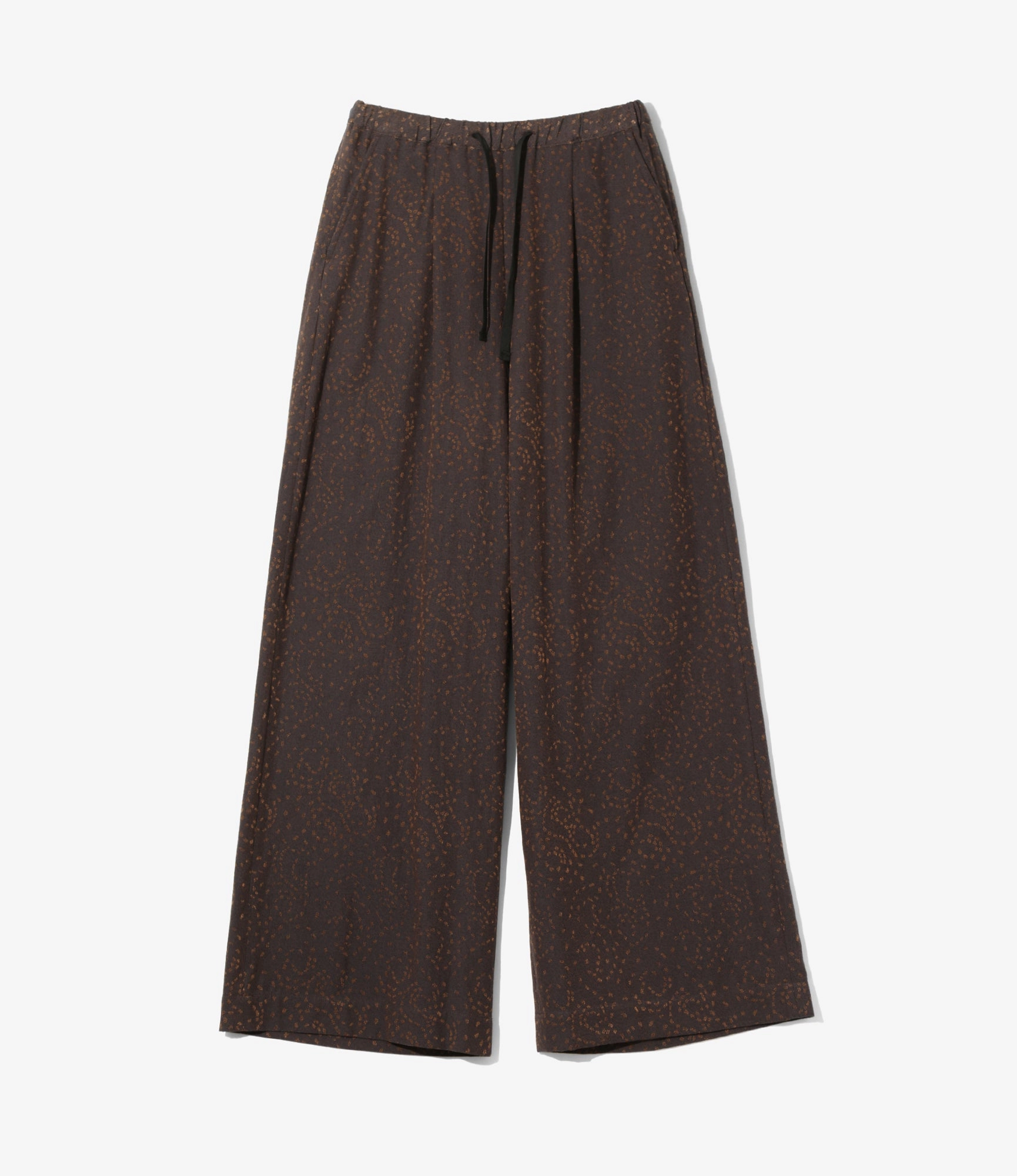 String Baggy Pant ?C Brown Abstract Jacquard Perfect Fit Wear