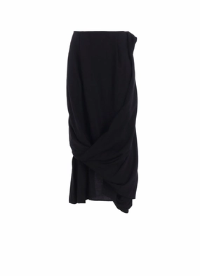 WrinkleFreeFabric MILLED GABARDINE TWIST SKIRT