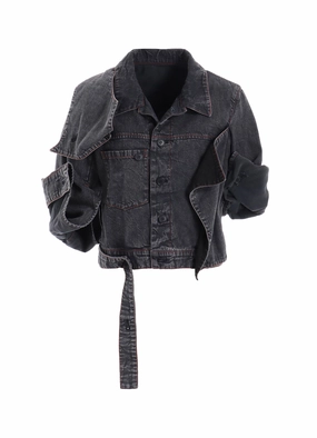 theater performance POWDER BLEACH BUTTON DETAIL JACKET