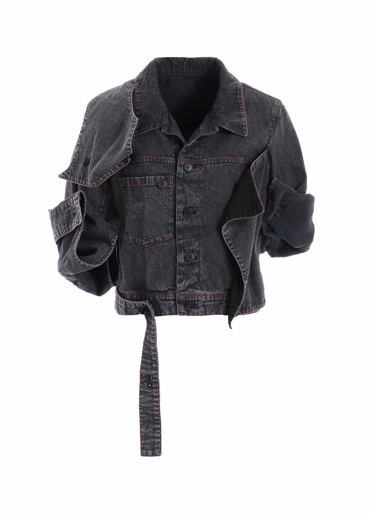 theater performance POWDER BLEACH BUTTON DETAIL JACKET