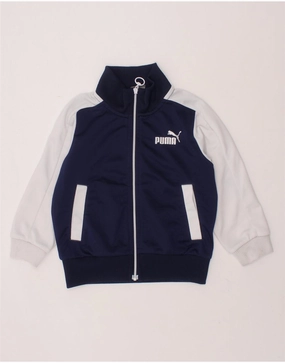 PUMA Baby Boys Tracksuit Top Jacket 12-18 Months Navy Blue Colourblock kids