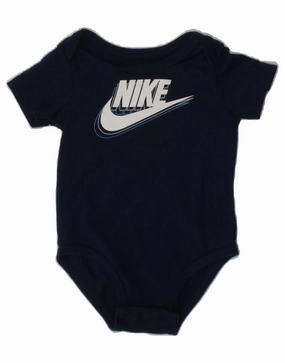 Daily Vivid Flexible Soft NIKE Baby Boys Graphic Bodysuit 3-6 Months Navy Blue Cotton