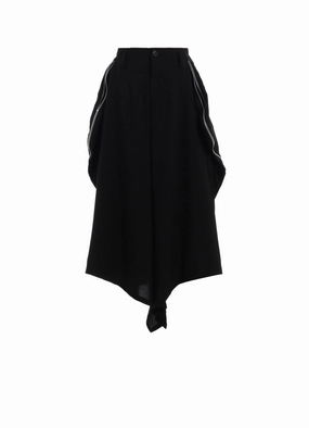 HARD TWIST GABARDINE ZIP PANELED PANTS Utility pocket Crisp Design