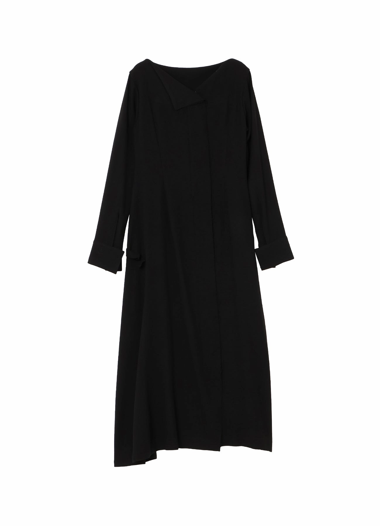 W/RY GAUZE WASHER COLLARLESS DRESS Urban Casual