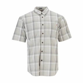 Relaxed Vibe Eco Certified Fiber SS Flex Plaid Woven Shirt - Mens