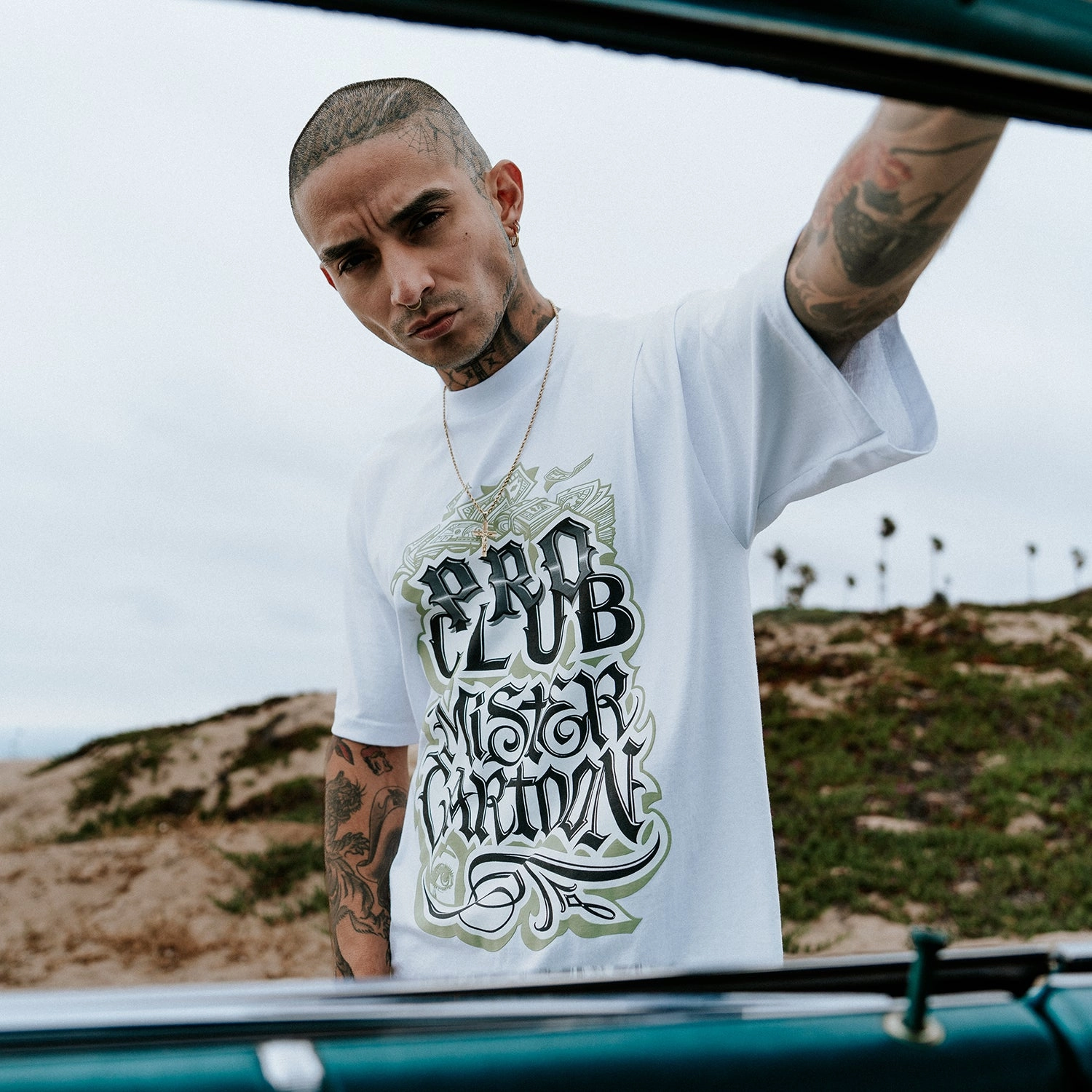 Mister Cartoon Money Eye Tee -Mens Denim combination