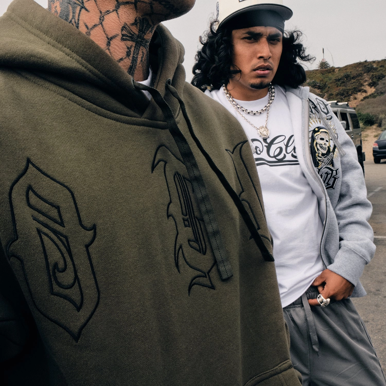 High Stretch Elastic Mister Cartoon Reaper PO Hoodie-Mens