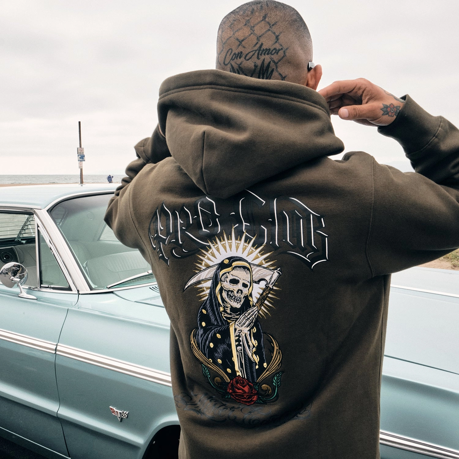 Mister Cartoon Reaper PO Hoodie-Mens Casual Friday wear Niche style