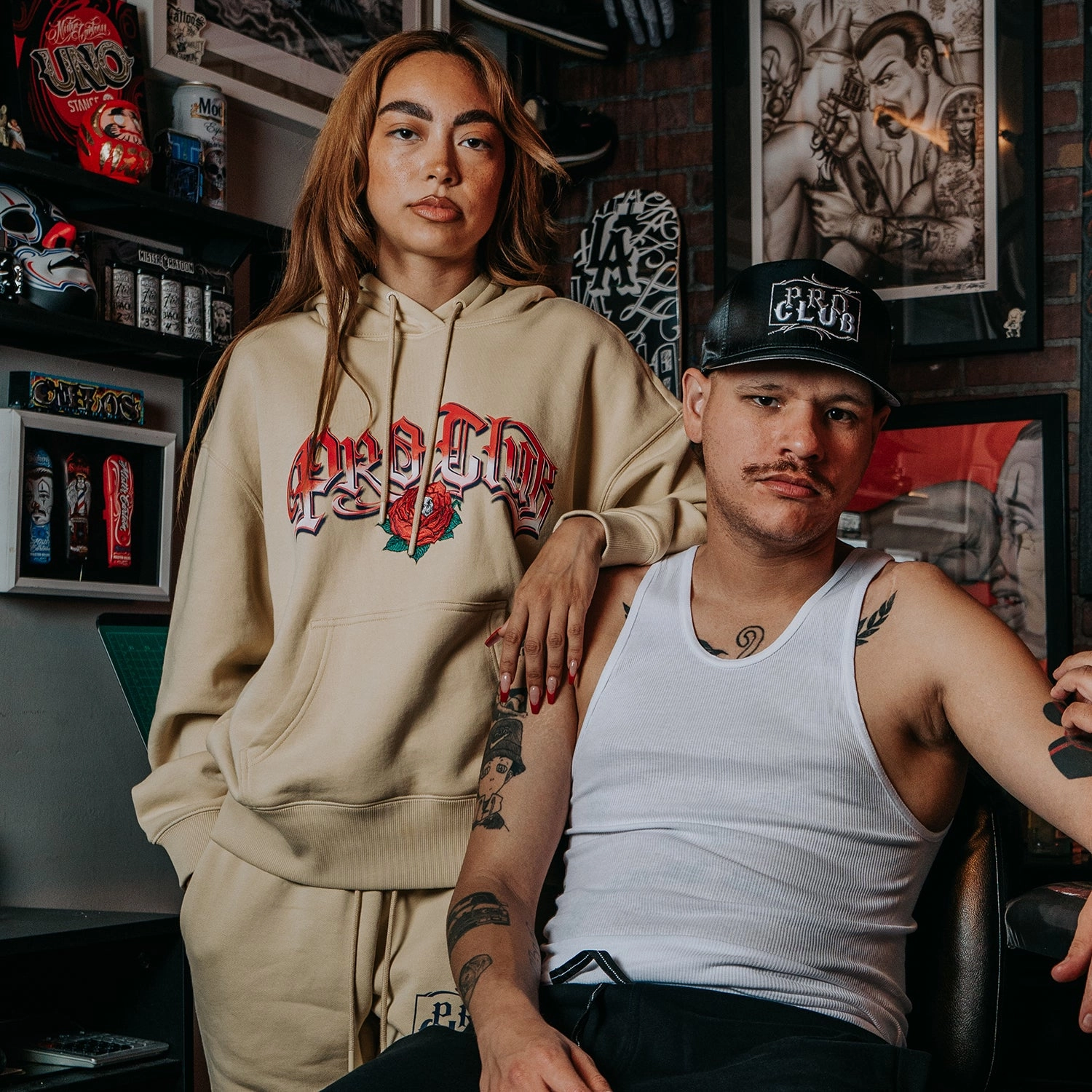 Non Restrictive Cuffs Mister Cartoon Rose Hoody - Womens