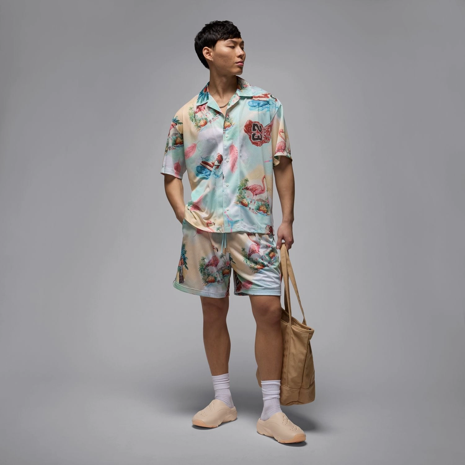 MJ AOP Camp Shirt - Mens cotton material