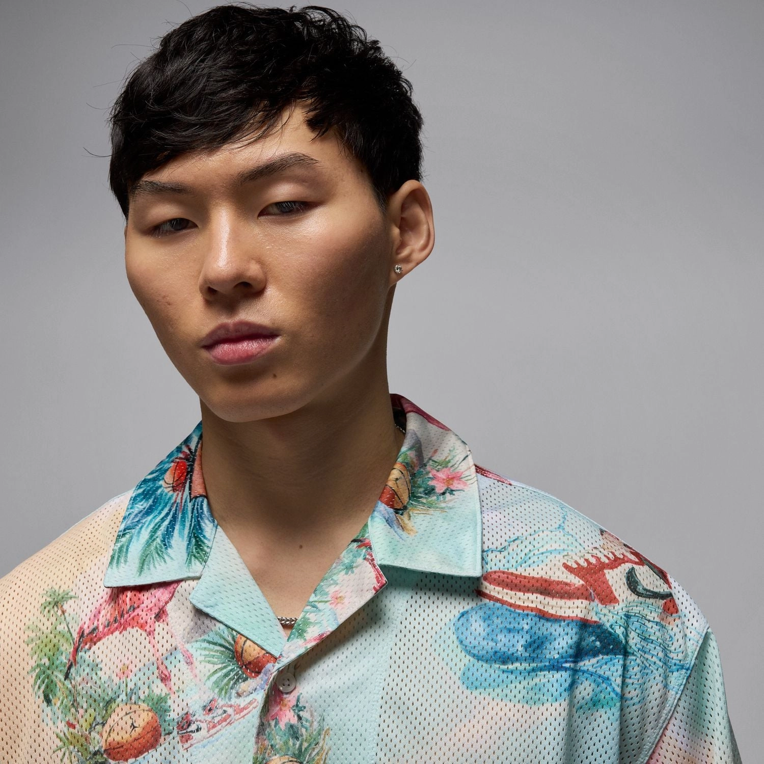 Fresh and Cool MJ AOP Camp Shirt - Mens