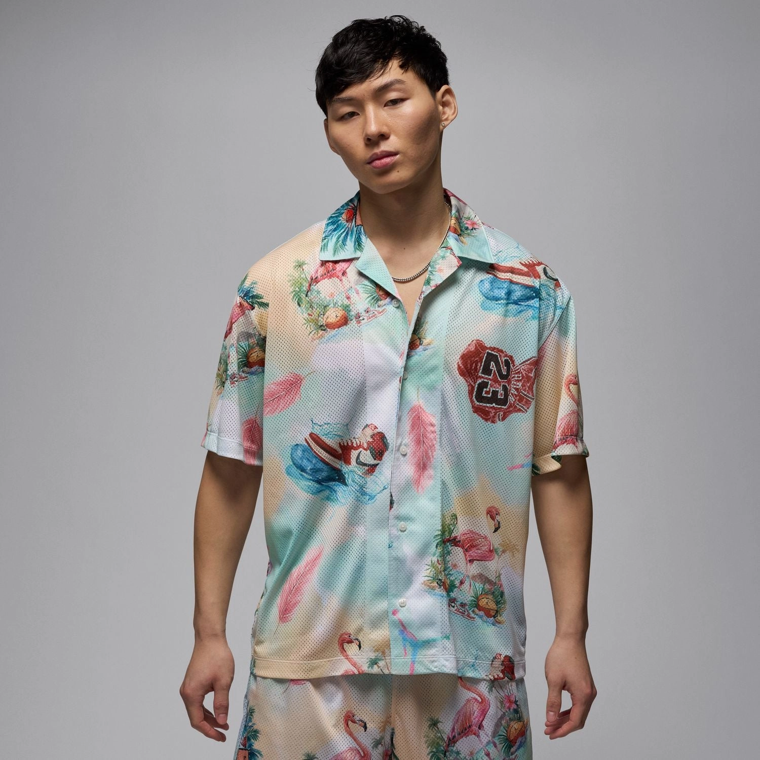 MJ AOP Camp Shirt - Mens Halloween Casual Comfort Layer