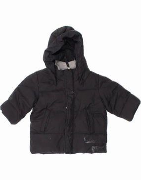 Odor Control Treatment ARMANI BABY Baby Boys Hooded Padded Jacket 3-6 Months Black Polyamide