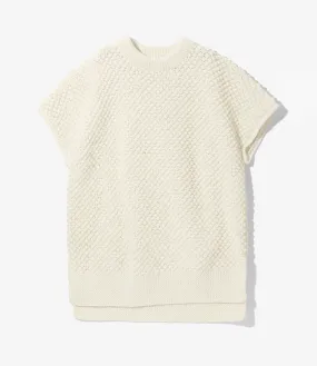 Work Day Mock Neck Popcorn Tunic ?C Natural