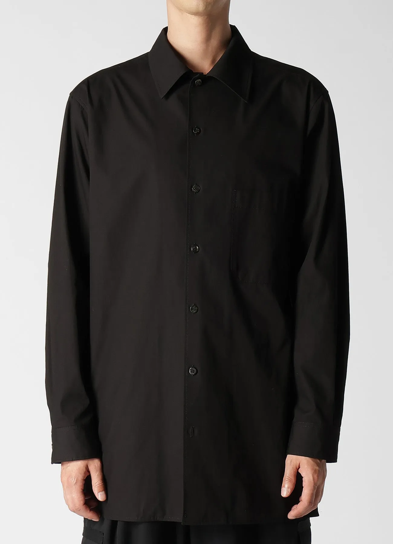 Ombre look 40 BROAD OPEN COLLAR SHIRT WITH COLOR STITCH