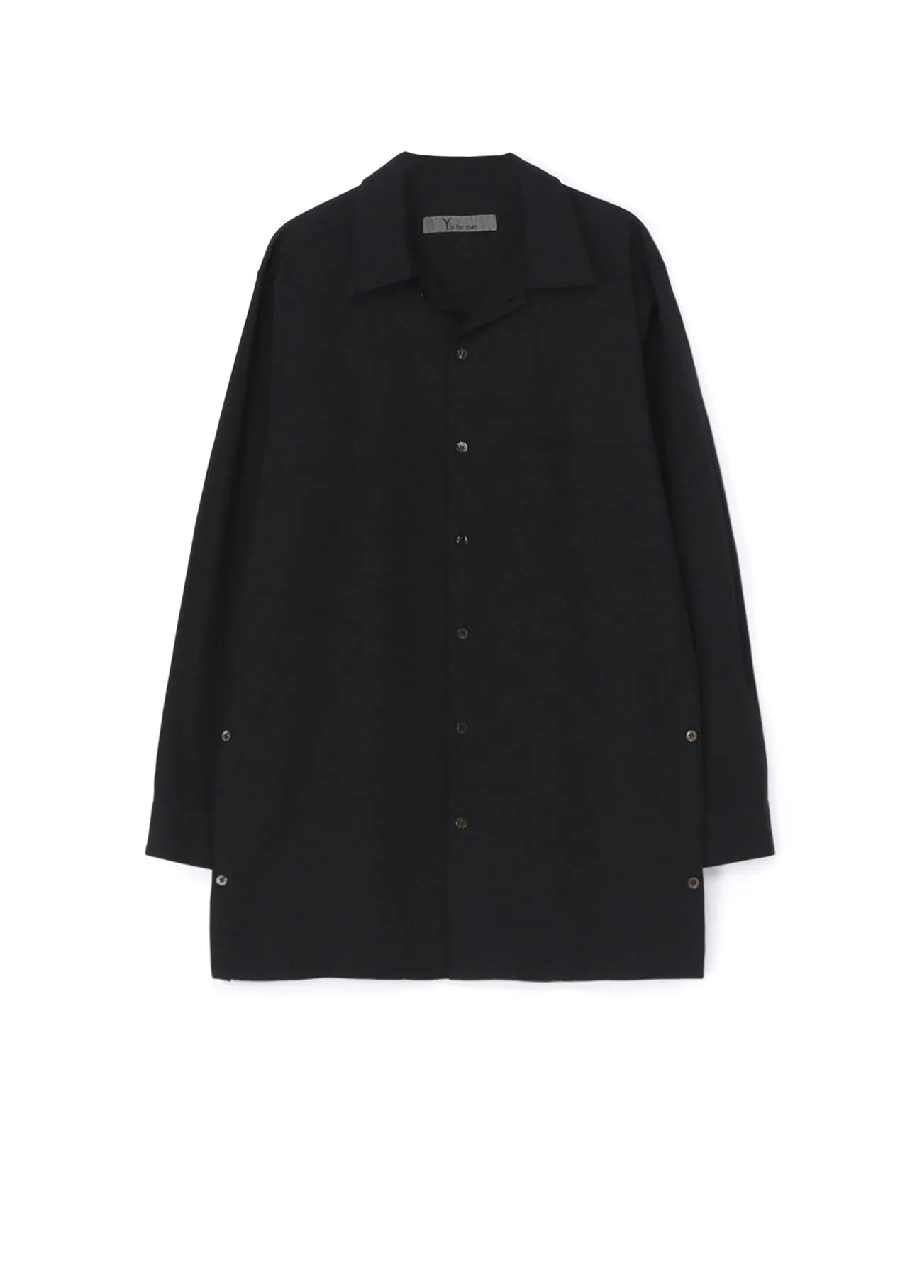 40 BROAD OPEN COLLAR SHIRT WITH COLOR STITCH Seamless construction Bold Statement