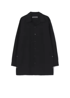 40 BROAD OPEN COLLAR SHIRT WITH COLOR STITCH Seamless construction Bold Statement