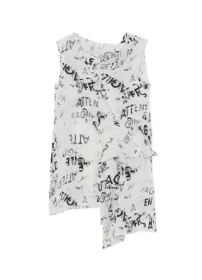 Moisture Wicking Layer Modern Look RAYON GEORGETTE SLEEVELESS FLAP PANEL TOP