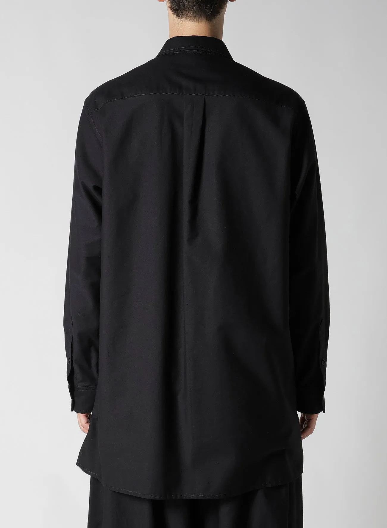 WIDE TWILL DOUBLE COLLAR OVERSIZE SHIRT Practical Choice