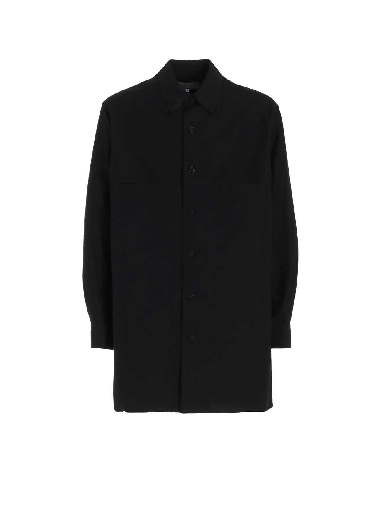 WIDE TWILL DOUBLE COLLAR OVERSIZE SHIRT Patterned Design