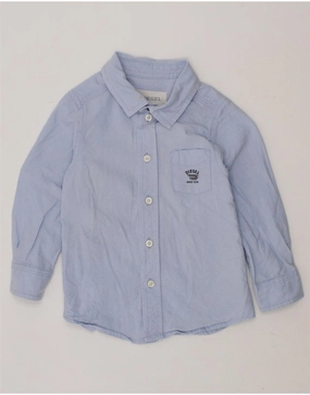 Multi Pocket Utility Round Collar DIESEL Baby Boys Shirt 12-18 Months Blue Cotton