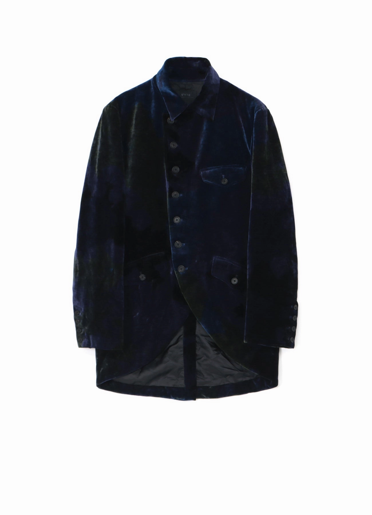 Trail Layer Urban Cool TIE-DYE VELVET SEMI-DOUBLE-BREASTED JACKET