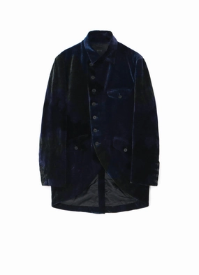 Trail Layer Urban Cool TIE-DYE VELVET SEMI-DOUBLE-BREASTED JACKET
