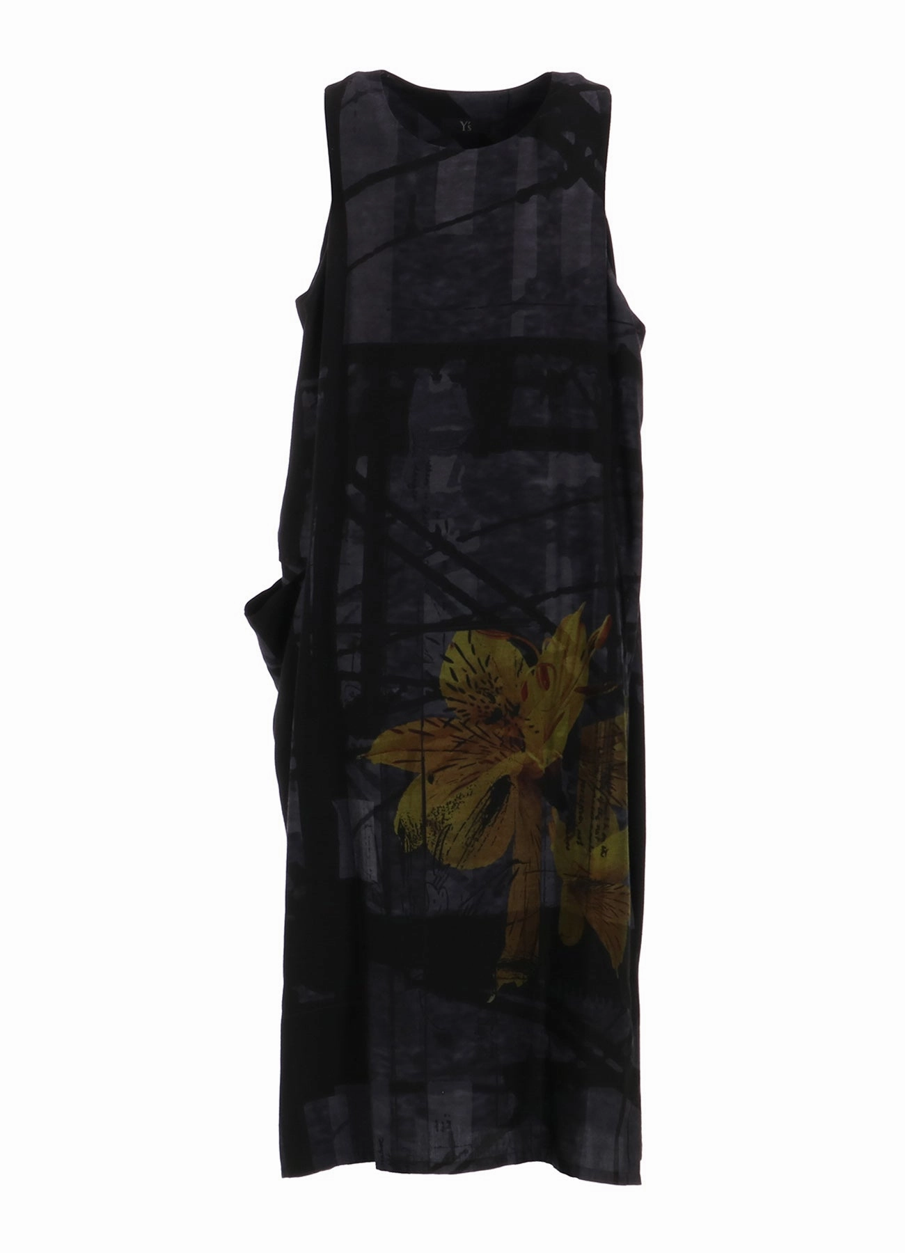 Soft Shine Event Mood FLOWER&CABLE PRINT SLEEVELESS DRESS