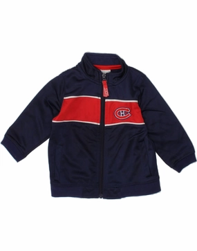 CHAMPION Baby Boys Tracksuit Top Jacket 12-18 Months Navy Blue Colourblock FoldableDesign Diary