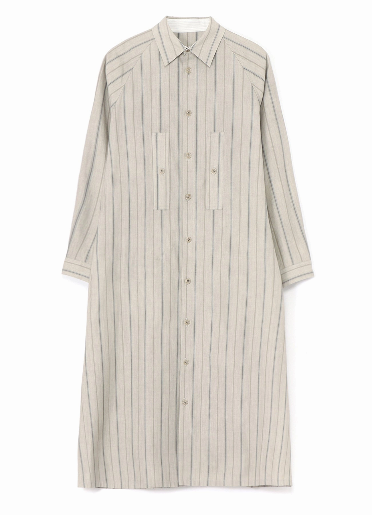 Edgy vibes Office Friendly COTTON STRIPE INK DYED CHEST POCKET DRESS