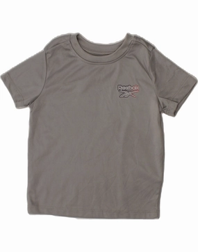 REEBOK Baby Boys T-Shirt Top 18-24 Months Grey Polyester Relaxed Silhouette Conference Appropriate