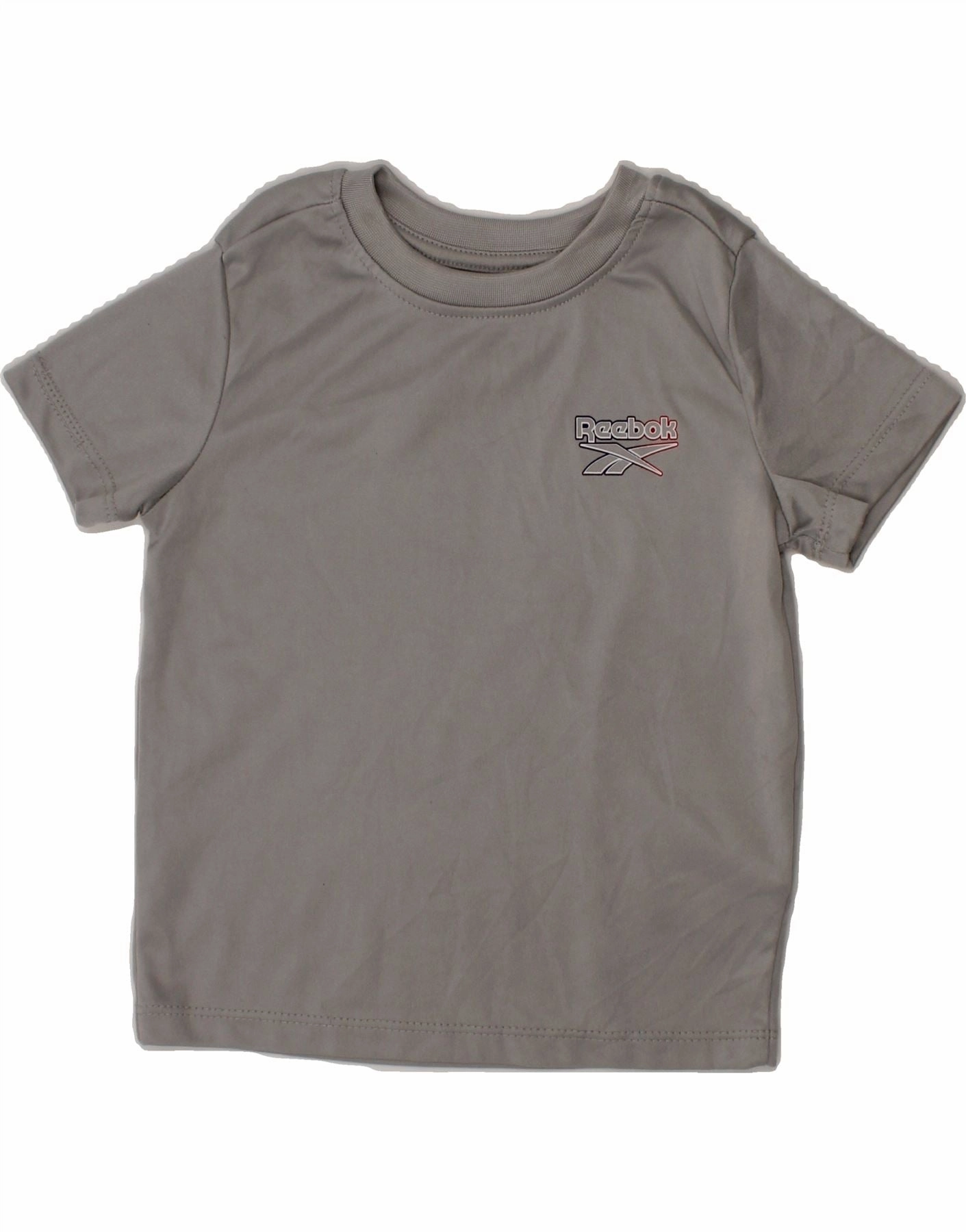 REEBOK Baby Boys T-Shirt Top 18-24 Months Grey Polyester Relaxed Silhouette Conference Appropriate