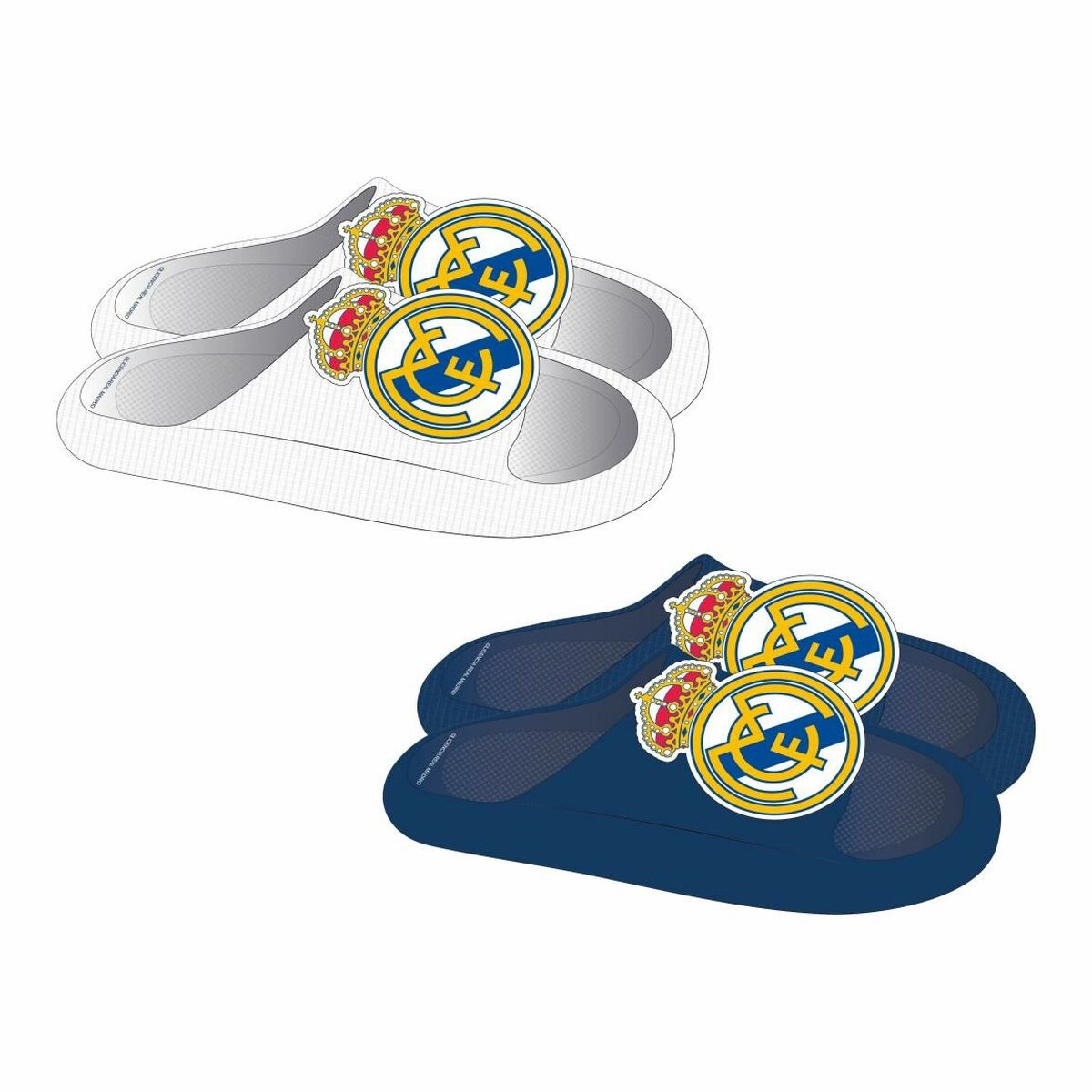 Flip Flops for Children Real Madrid C.F. White Elastic Bands Chill Relaxation Fit