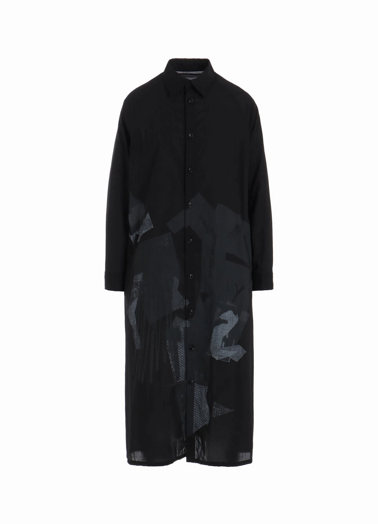 Timeless elegance Y'S COLLAGE PRINT ARRANGED SHIRT DRESS