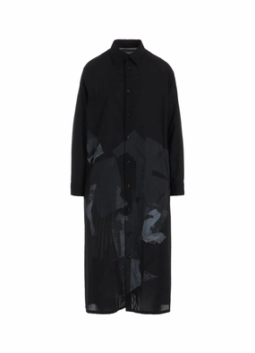 Timeless elegance Y'S COLLAGE PRINT ARRANGED SHIRT DRESS