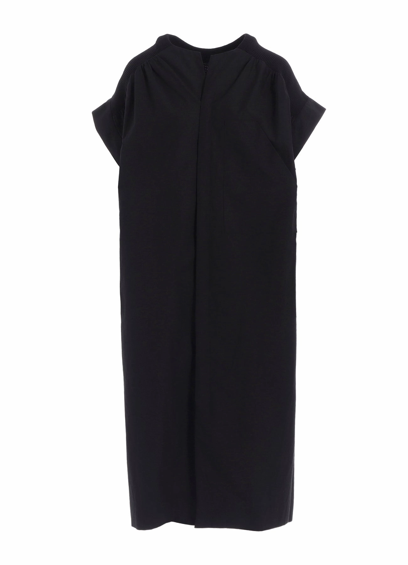 COTTON/LINEN RIB FLY OPEN DRESS Romance Glow Tulle-Overlay