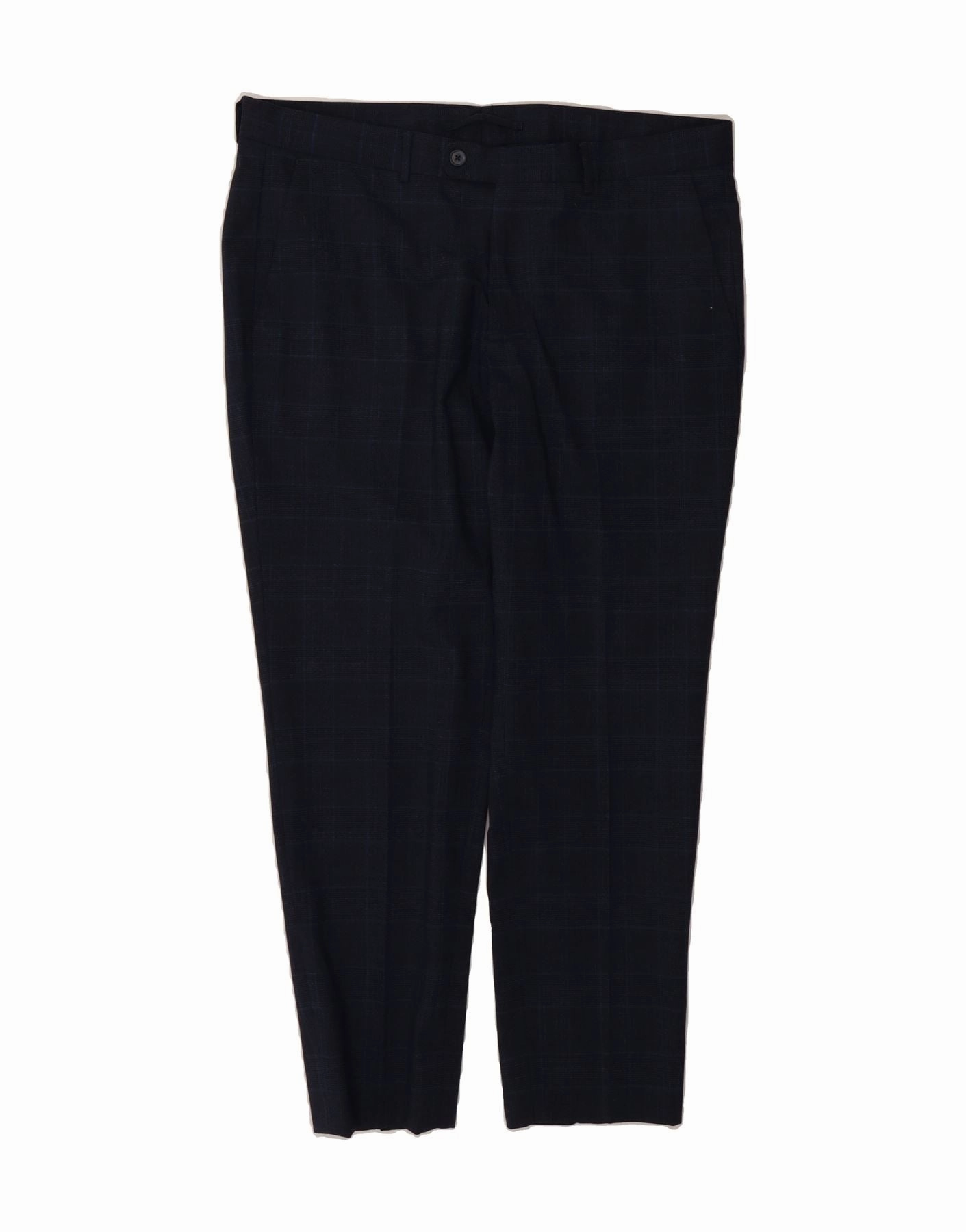 Smart Wearable Durable stitching details MASSIMO DUTTI Mens Suit Trousers EU 42 Large W32 L28 Navy Blue Check