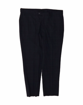 Smart Wearable Durable stitching details MASSIMO DUTTI Mens Suit Trousers EU 42 Large W32 L28 Navy Blue Check