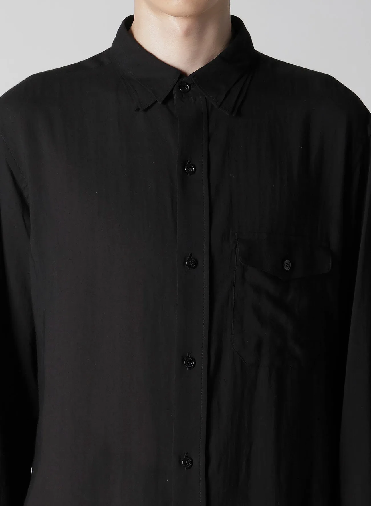 birthday celebration CELLULOSE LAWN TRIPLE COLLAR BLOUSE