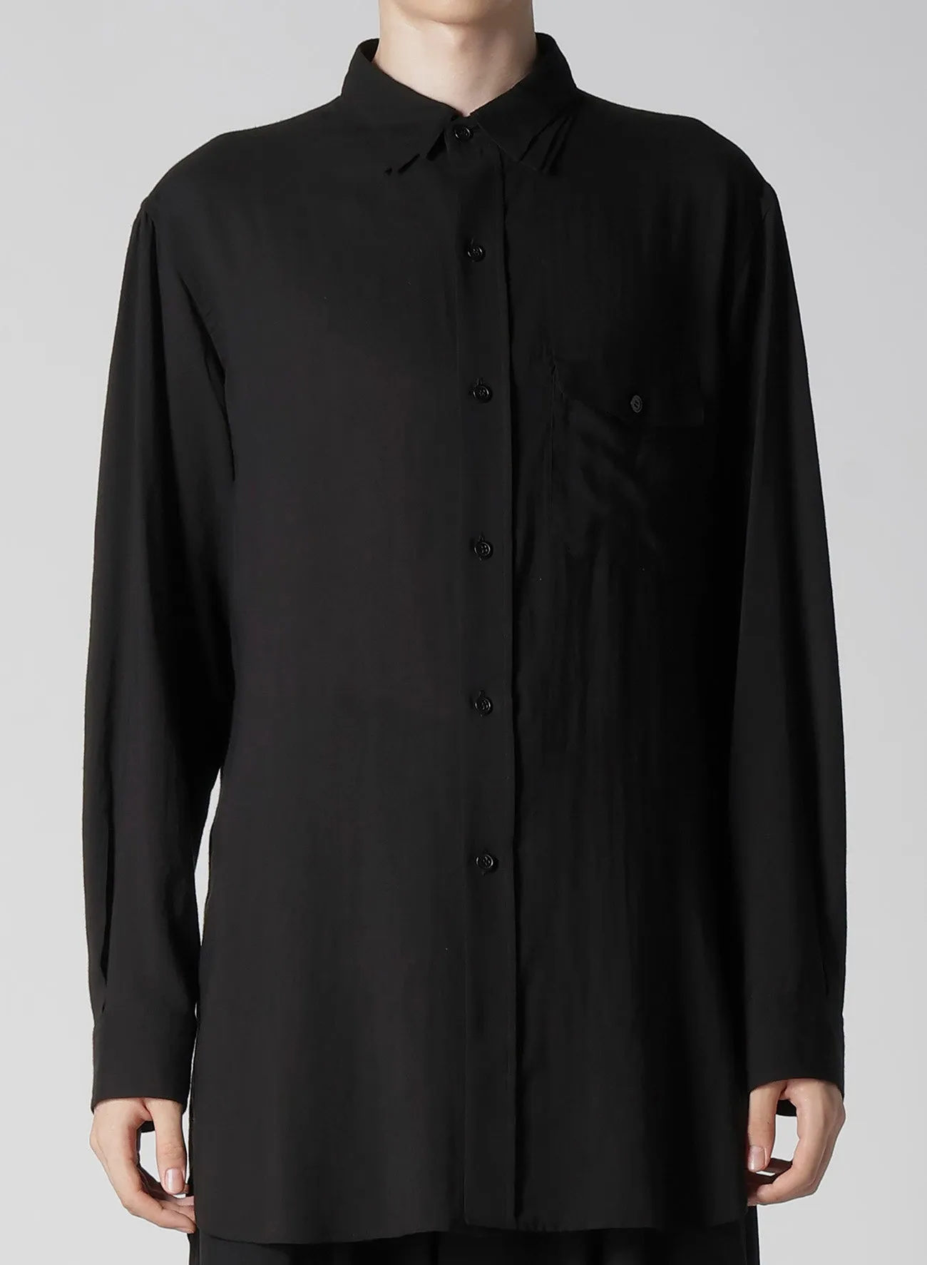 CELLULOSE LAWN TRIPLE COLLAR BLOUSE Mature Elegance Lakeside Relaxation