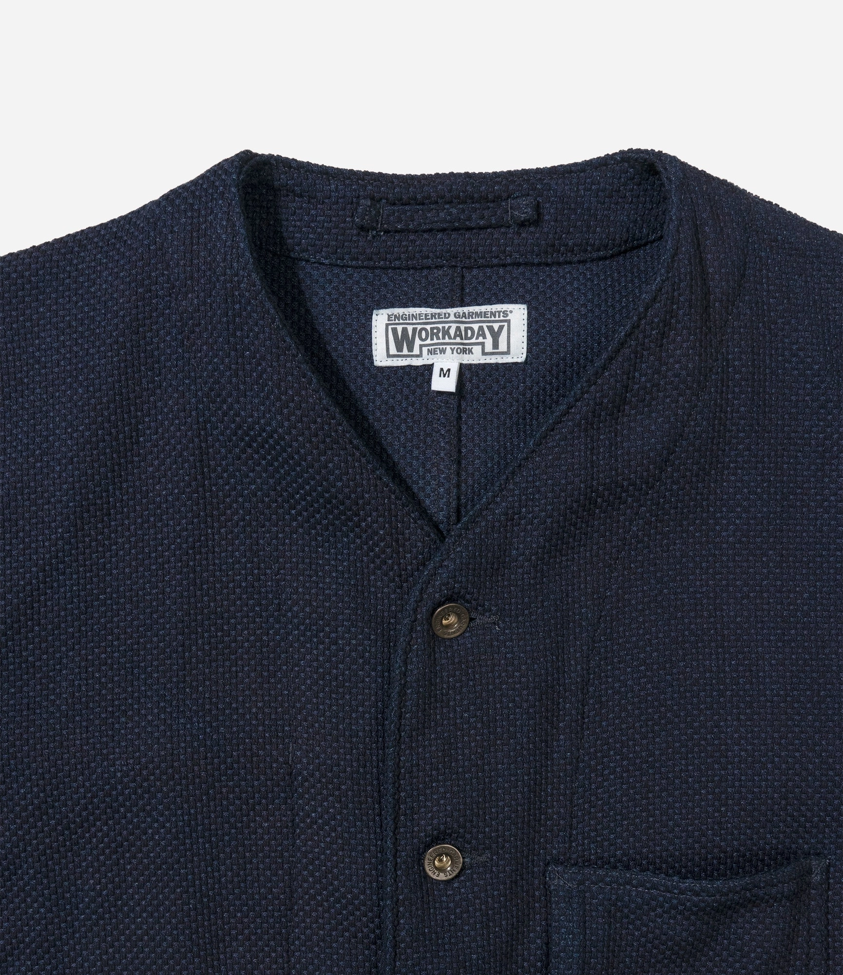 Packable design Short Engineer Jacket ?C Navy Heavy Basketweave