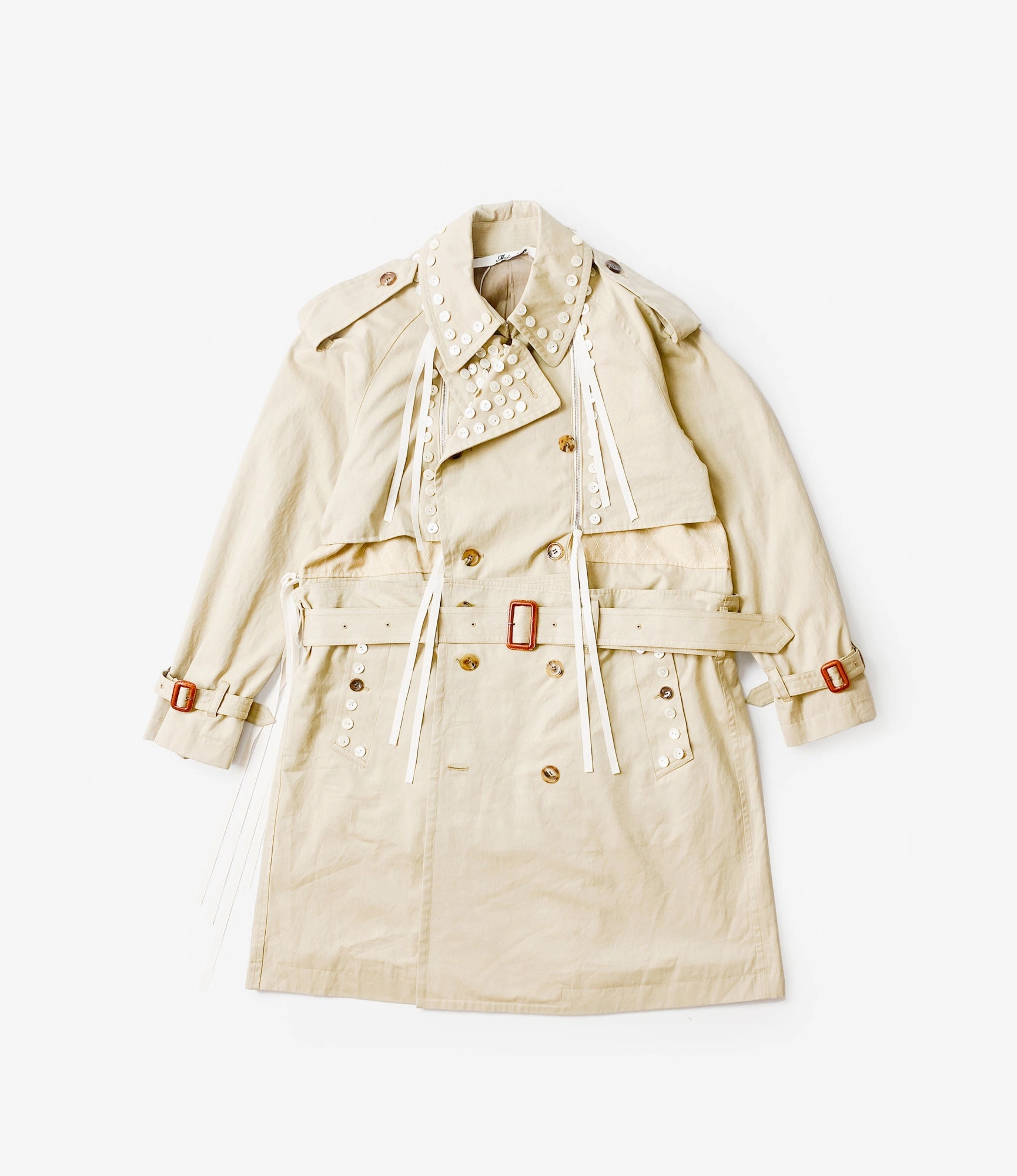 Cotton Twill Modular Trenchcoat ?C?Gabardine / Diamond
