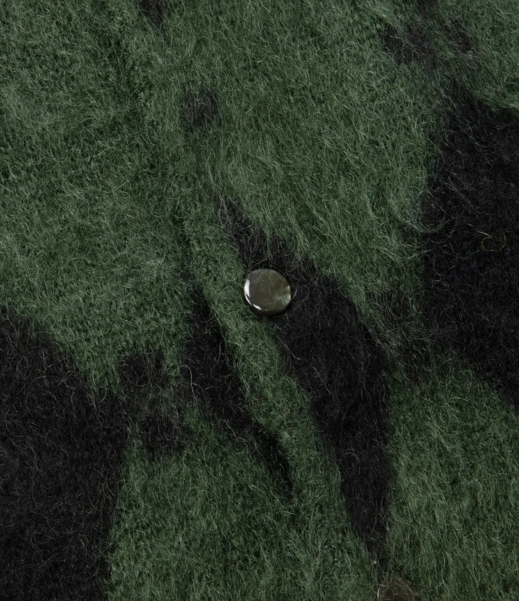 Organic Cotton Daily Warmth Mohair Cardigan ?C?Green Diamond