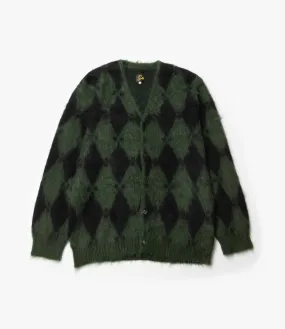 Versatile Comforted Mohair Cardigan ?C?Green Diamond