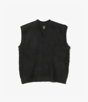 Mohair Knit Vest ?C Black City Casual Classic Pick