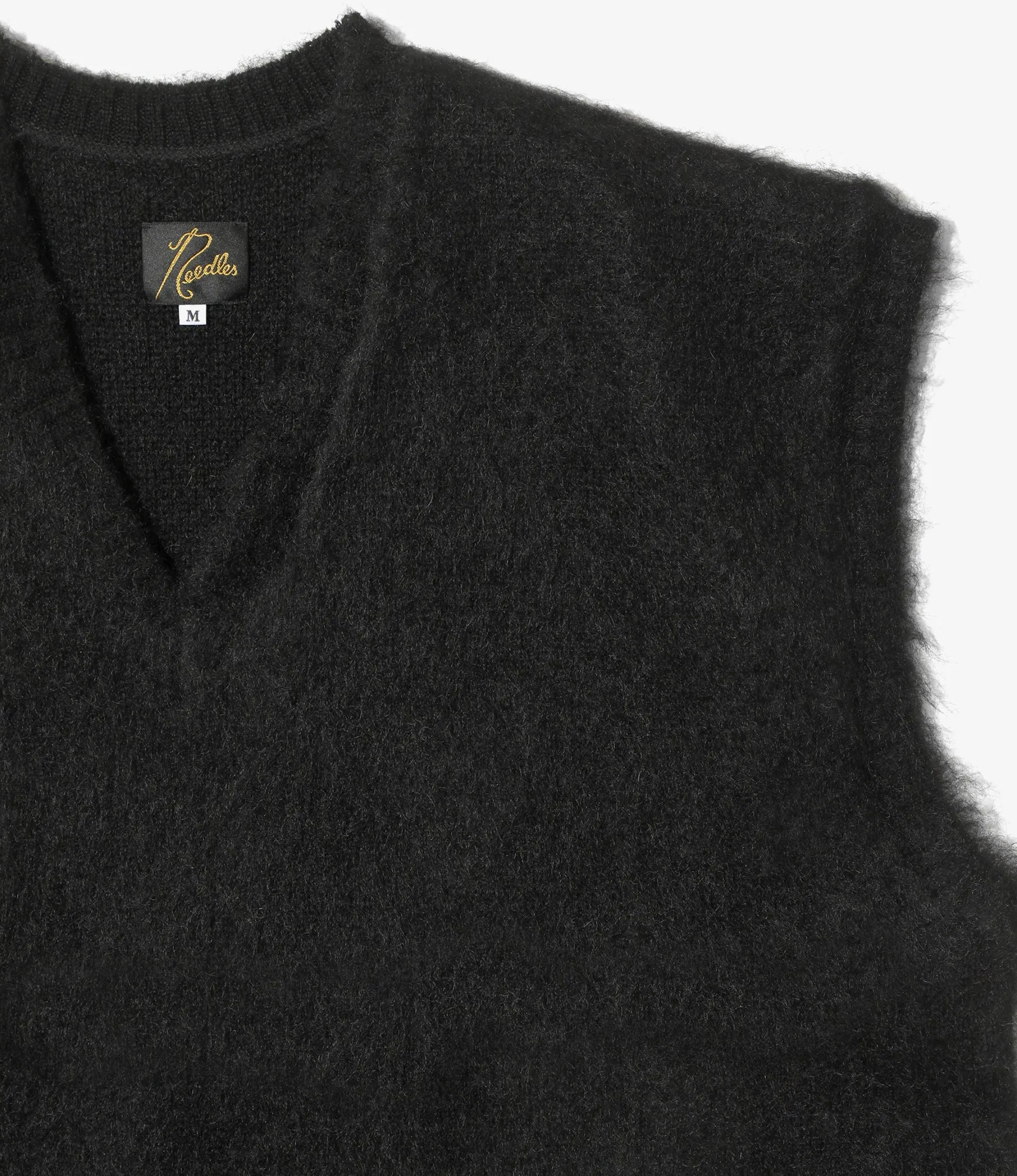 Classic Shape Mohair Knit Vest ?C Black
