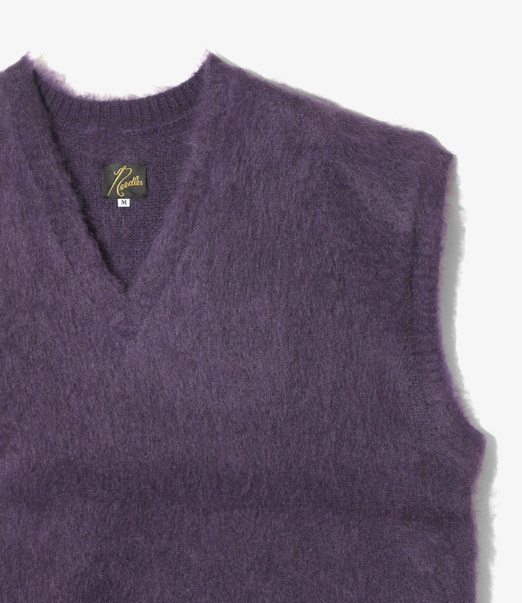 Mohair Knit Vest ?C Purple Heat Retention Technology